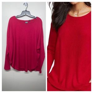 NewYork&Co Pink Ribbed-knit lounge top Size XL